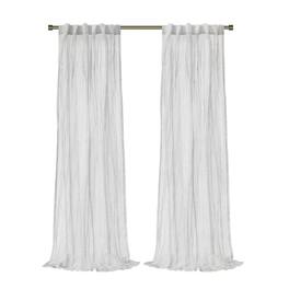 Commonwealth Home Fashions - Habitat Paloma Sheer Dual Header Stylish and Functional Curtain Panel 52" x 84" - White