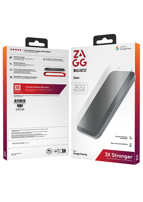 ZAGG - Invisible Shield Glass Biometric Screen Protector - Google Pixel 9a - Clear