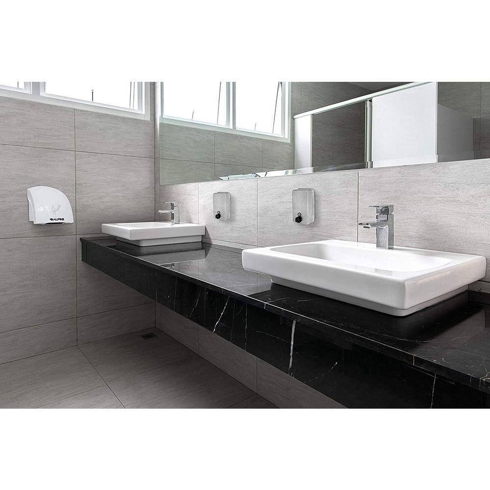 Back. Alpine Industries - 40 oz Vertical Manual Surface-Mounted Stainless Steel Liquid Soap Dispenser - Stainless Steel.