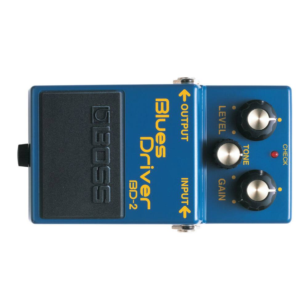 BOSS Blues Driver BD-2  
OUTPUT INPUT LEVEL GAIN TONE CHECK