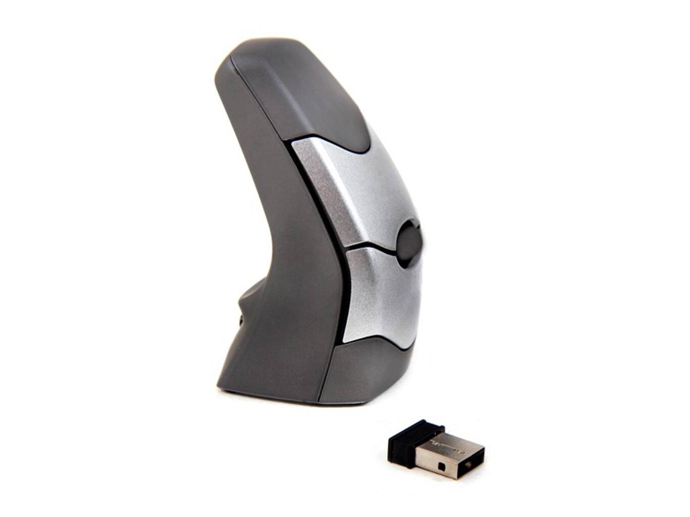 Angle. KINESIS - DXT Mouse 2 Wireless - Black/Silver.