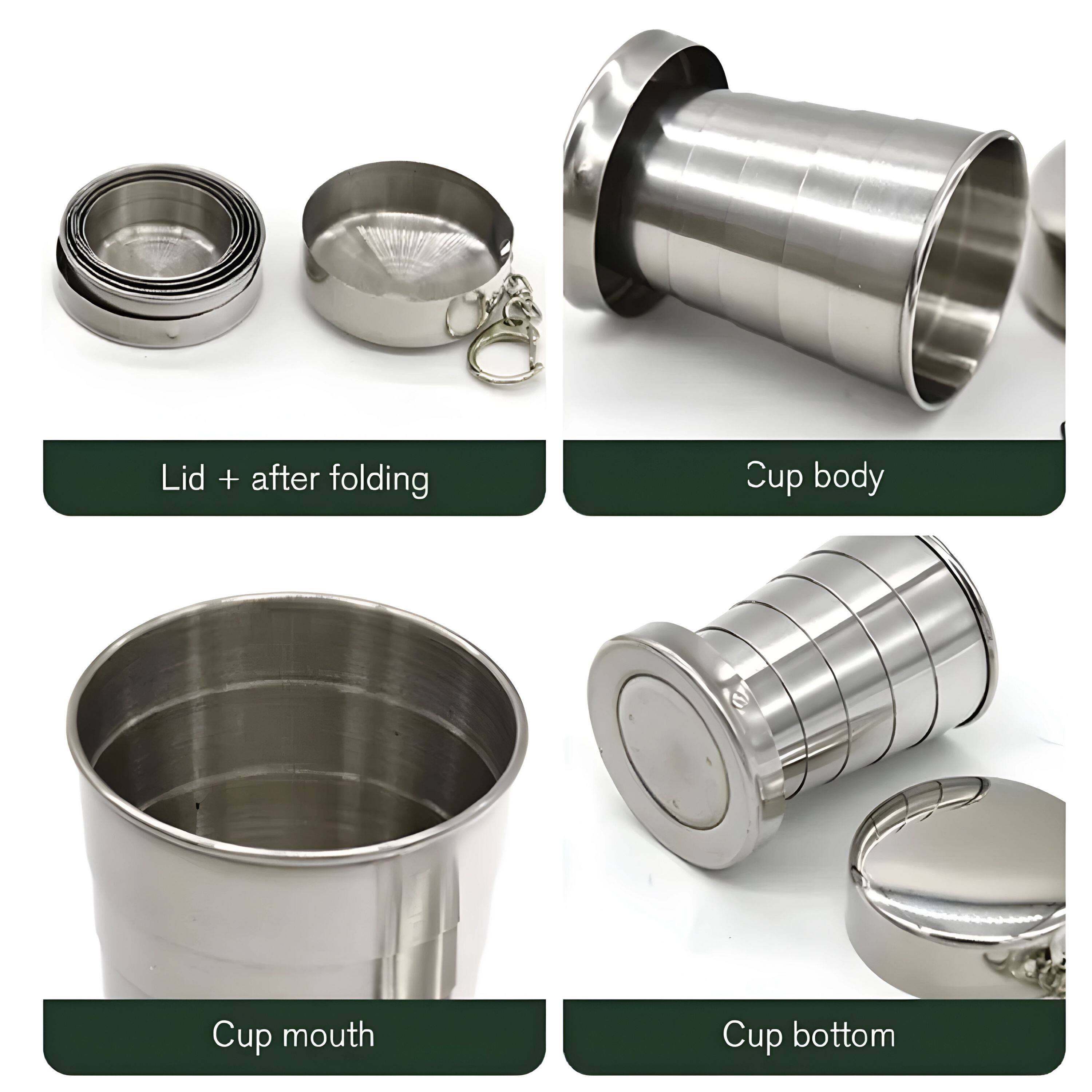 Lid + after folding  
Cup body  
Cup mouth  
Cup bottom