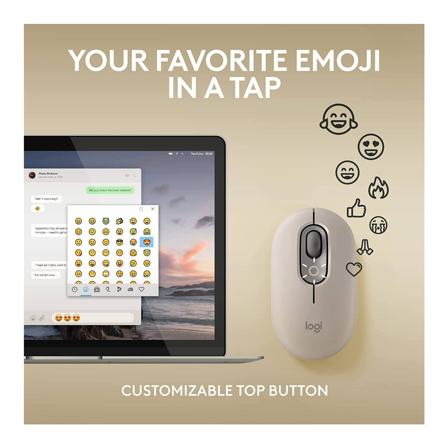 YOUR FAVORITE EMOJI IN A TAP

CUSTOMIZABLE TOP BUTTON