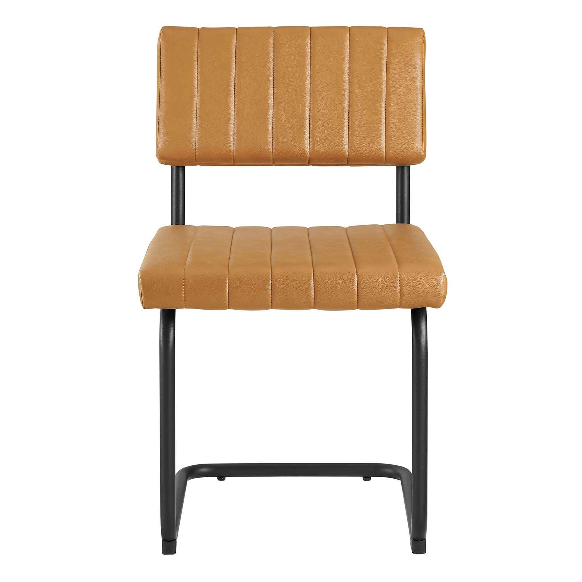 Alt View 2. Modway - Parity Vegan Leather Dining Side Chairs Set of 2 by Modway - Brown.