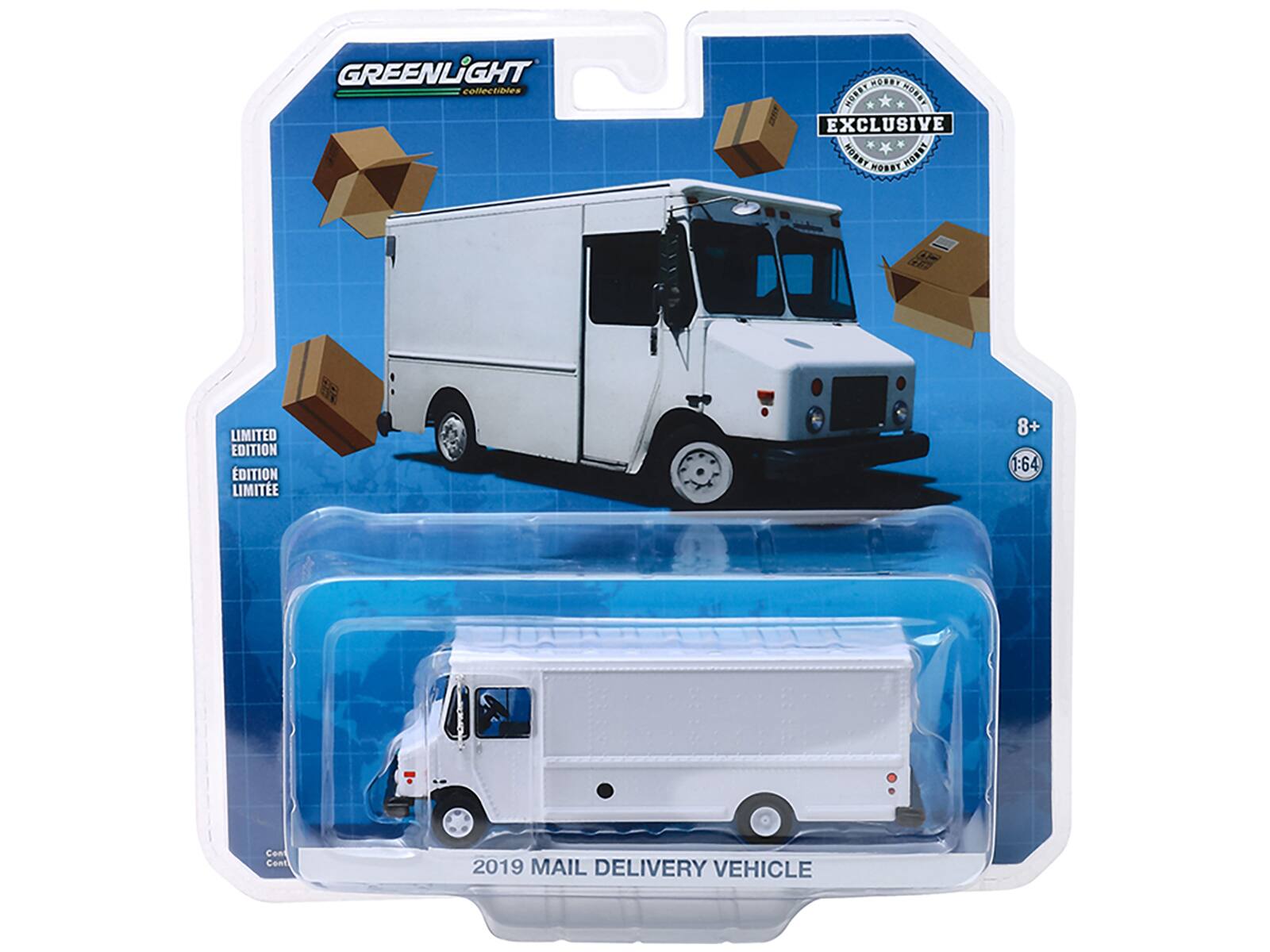 GREENLIGHT collectibles  
MORDY OH MENRYNOENE GOSNY EXCLUSIVE  
LIMITED EDITION  
8+  
1:64  
2019 MAIL DELIVERY VEHICLE