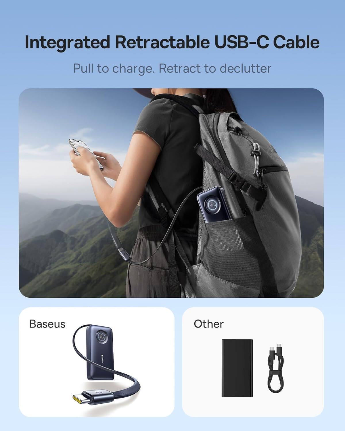 Integrated Retractable USB-C Cable

Baseus

Other