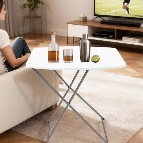 Alt View 7. Winado - 18in Foldable Portable Plastic Laptop TV Tray Camping Table for Home Indoor - White.