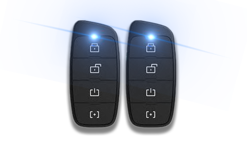 Alt View 1. MPC - Plug-n-Play (2) 4-Button 2-Way Remote Start Kit For 2008-2017 Jeep Compass - Black.