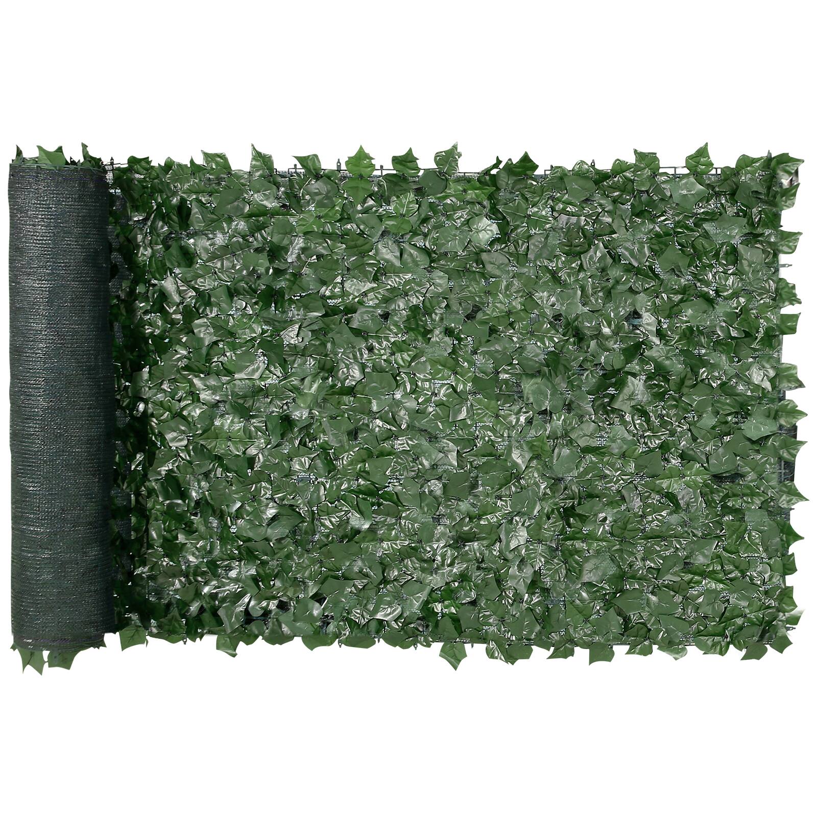 VEVOR - Ivy Privacy Fence, 39 x 98 in Artificial Wall Screen, Greenery Ivy Fence with Mesh Cloth Backing - Green