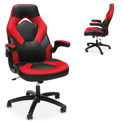 Front. Respawn Products - RESPAWN 3085 - Ergonomic Gaming Chair, High Back Office Chair, Leather Racing Style, Video Game Computer Seat - Red.