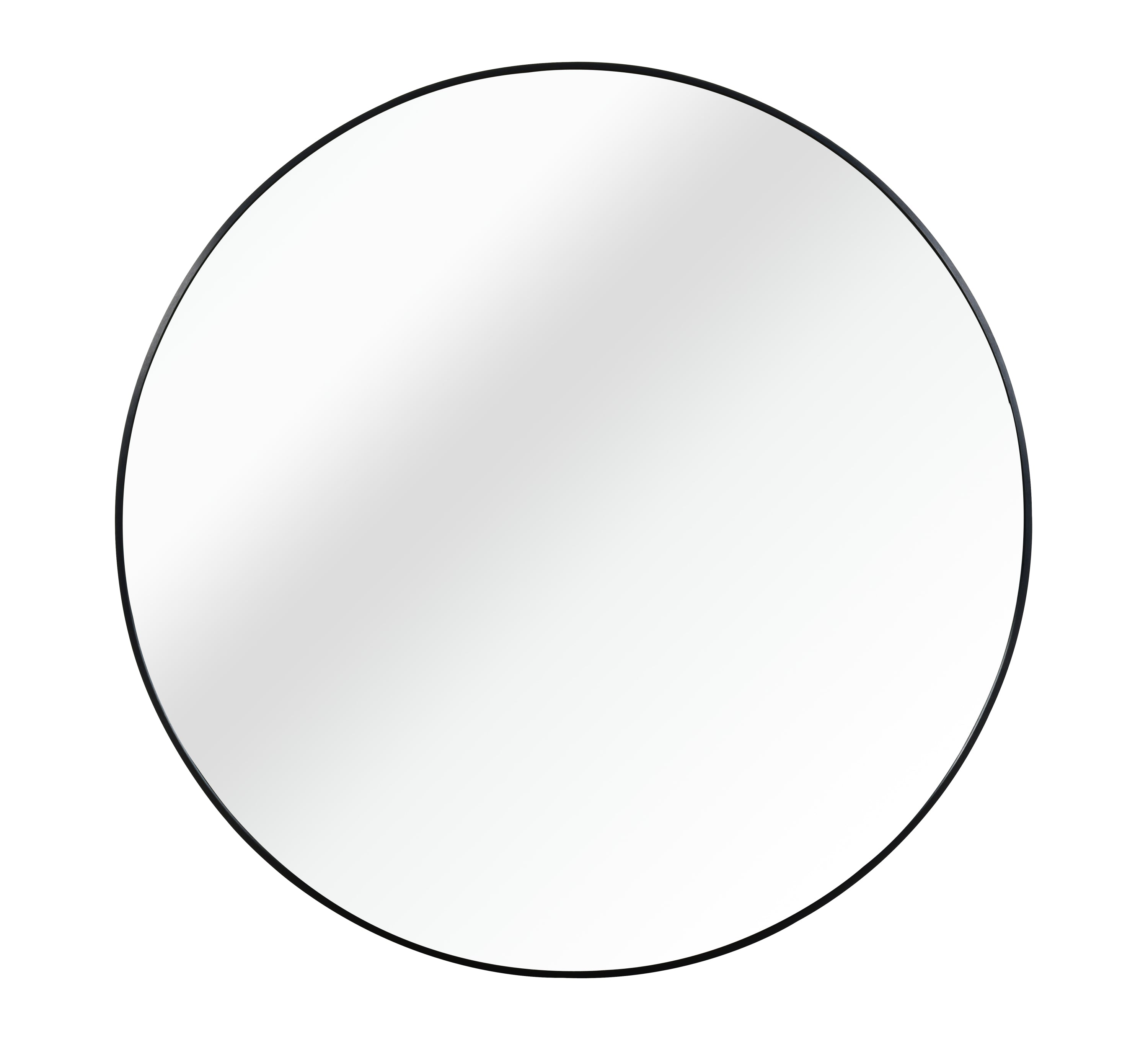 Alt View 2. BreeBe - 24 Inch Black Metal Framed Round Bathrrom Mirror for Wall. - Black.