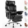 Front. Celtoss - Executive Office Chair, Ergonomic Big and Tall Heavy Duty Computer Desk Chair, High Back with Lumbar Support - PU - Black.