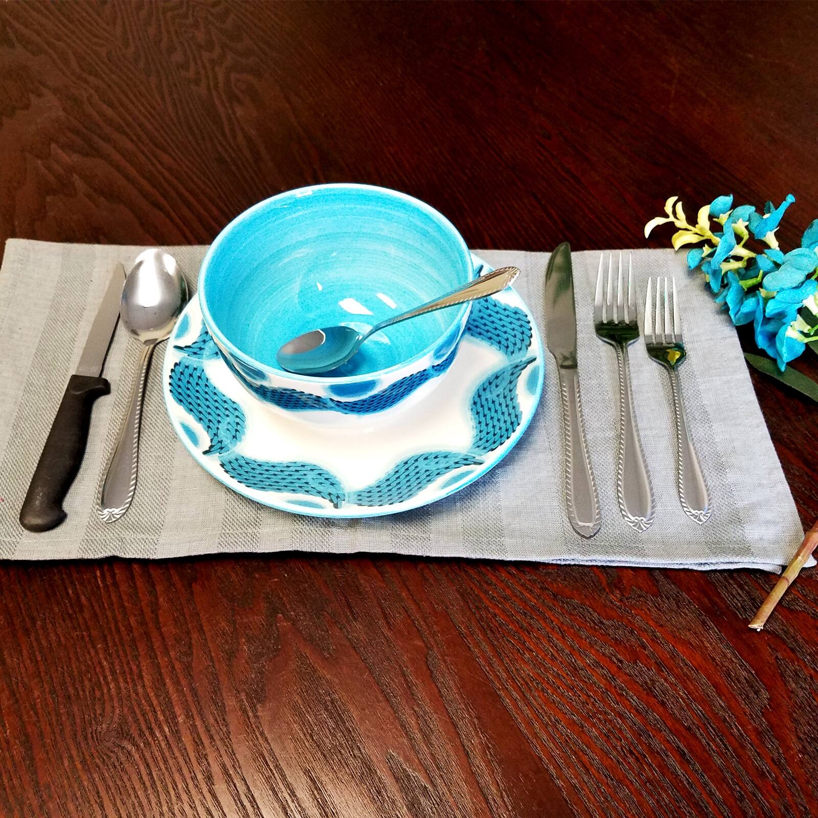 Alt View 2. Gibson - Gibson Home Wilmington Plus 55-Piece Flatware Set - Silver.