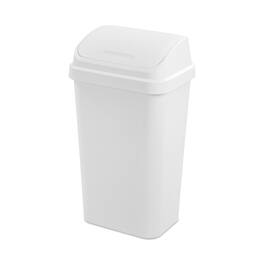 Sterilite - 13 Gal Swing Top Lidded Wastebasket Kitchen Trash Can, (4 Pack) - White