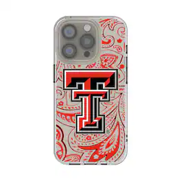 Keyscaper - NCAA - Texas Tech Red Raiders iPhone Paisley Design Clear Case - 16e - Multicolor