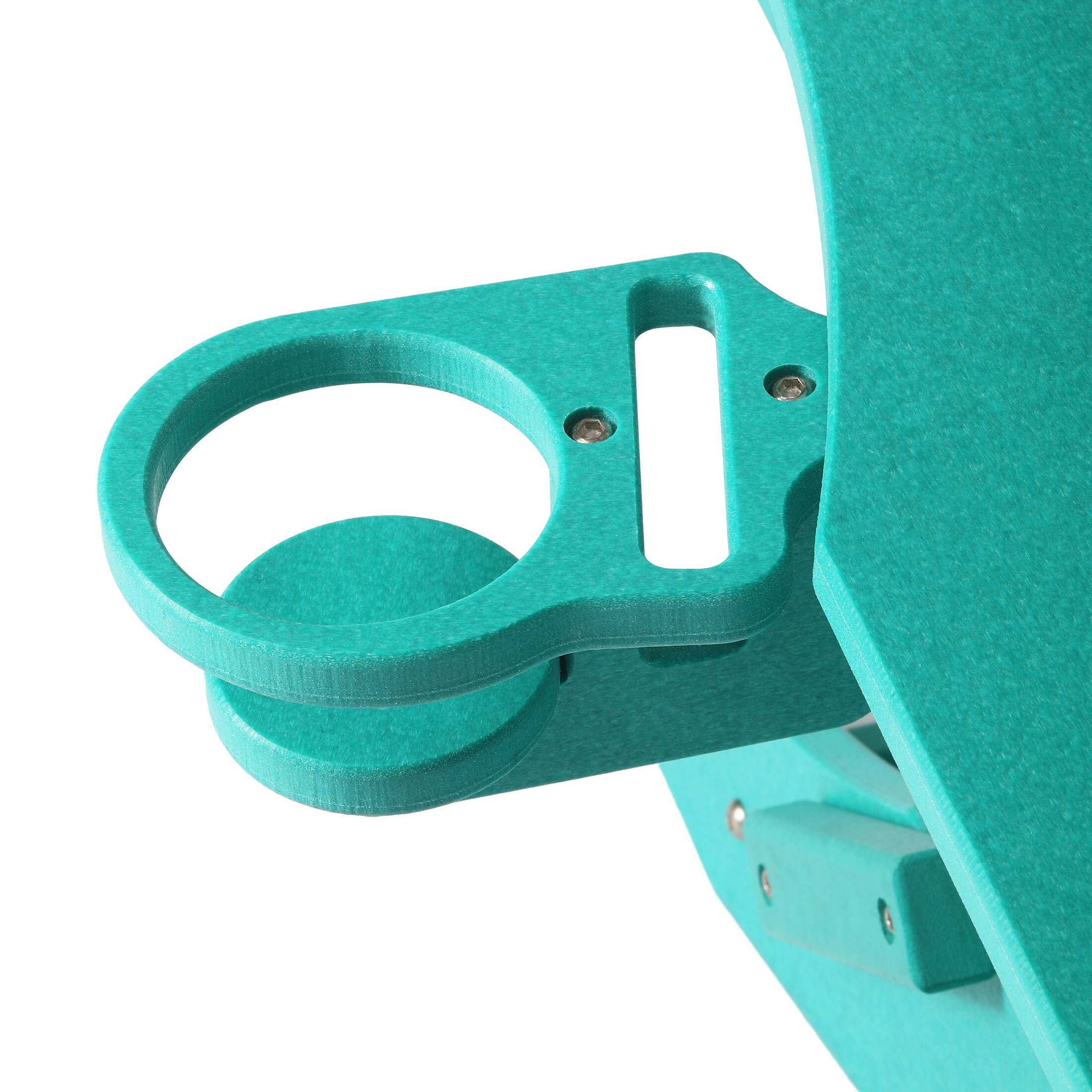 Alt View 4. WestinTrends - WestinTrends Malibu 3-Piece Outdoor Folding Adjustable Adirondack Chair with Cup Holder & Side Table - Turquoise.