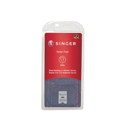 SINGER
Roller Foot
Utility
Even feeding on thicker fabrics, heavy knits and textured fabrics