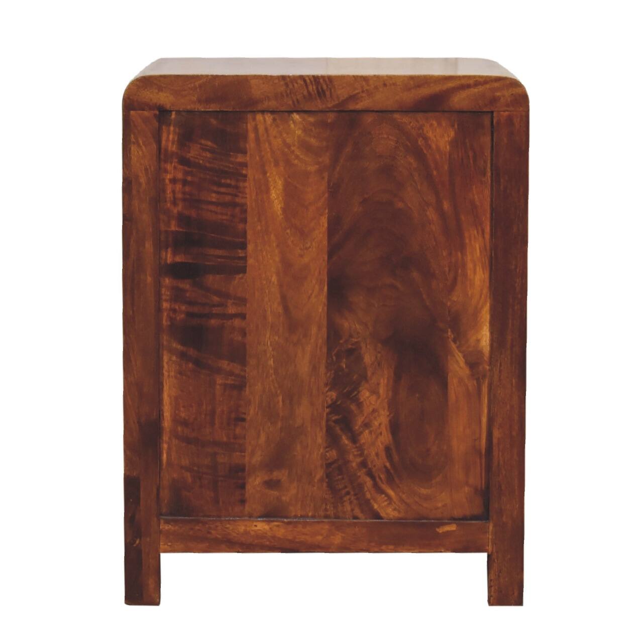 Alt View 6. Artisan Furniture - Artisan Furniture Solid Wood Naya Nightstand, 3 Drawers, Dark Brown - Chestnut.