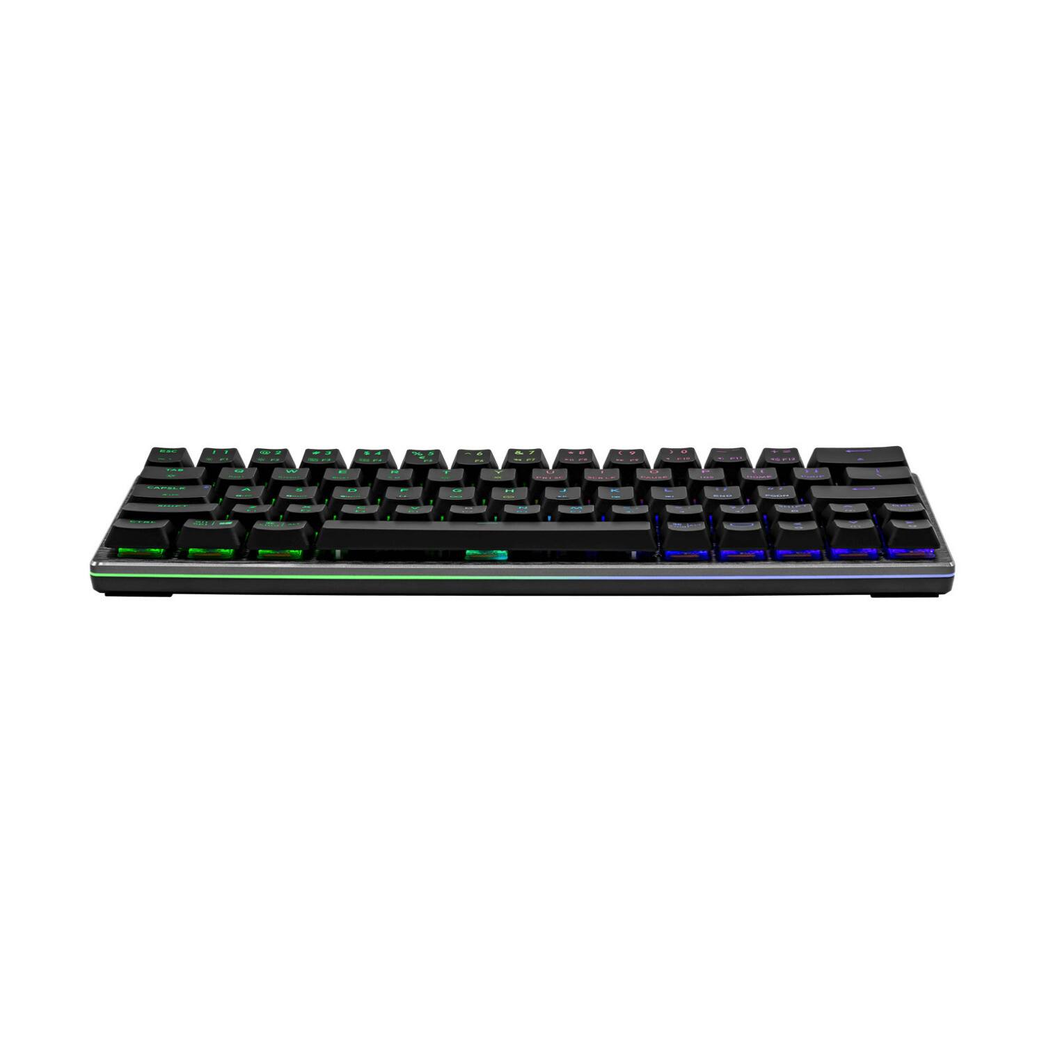 Angle. Cooler Master - Cooler Master SK622 Hybrid Wired Mechanical Low Profile Gaming Keyboard (Gray) - Black.