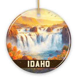 OrnamentallyYou - Majestic Idaho Shoshone Falls Ornament, Scenic Waterfall Christmas Gift and Nature Travel Souvenir - Multi-colored