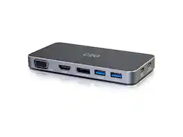 Cables to Go - C2G 54439 C2G USB C DUAL DISPLAY DOCK WITH HDMI, DISPLAYPORT, VGA & POWER DELIVERY
