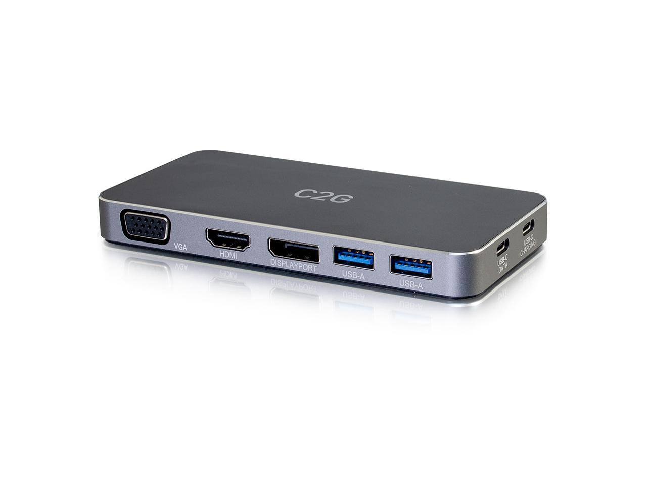 C2G VGA ADV HDMI WOH 4 DISPLAYPORT USB-A TROATA 020 USB-A ne 459C CHARGING USSC DATA