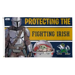 WinCraft - Notre Dame Fighting Irish 3' x 5' Star Wars Mandalorian Deluxe Single-Sided Flag - Multicolor