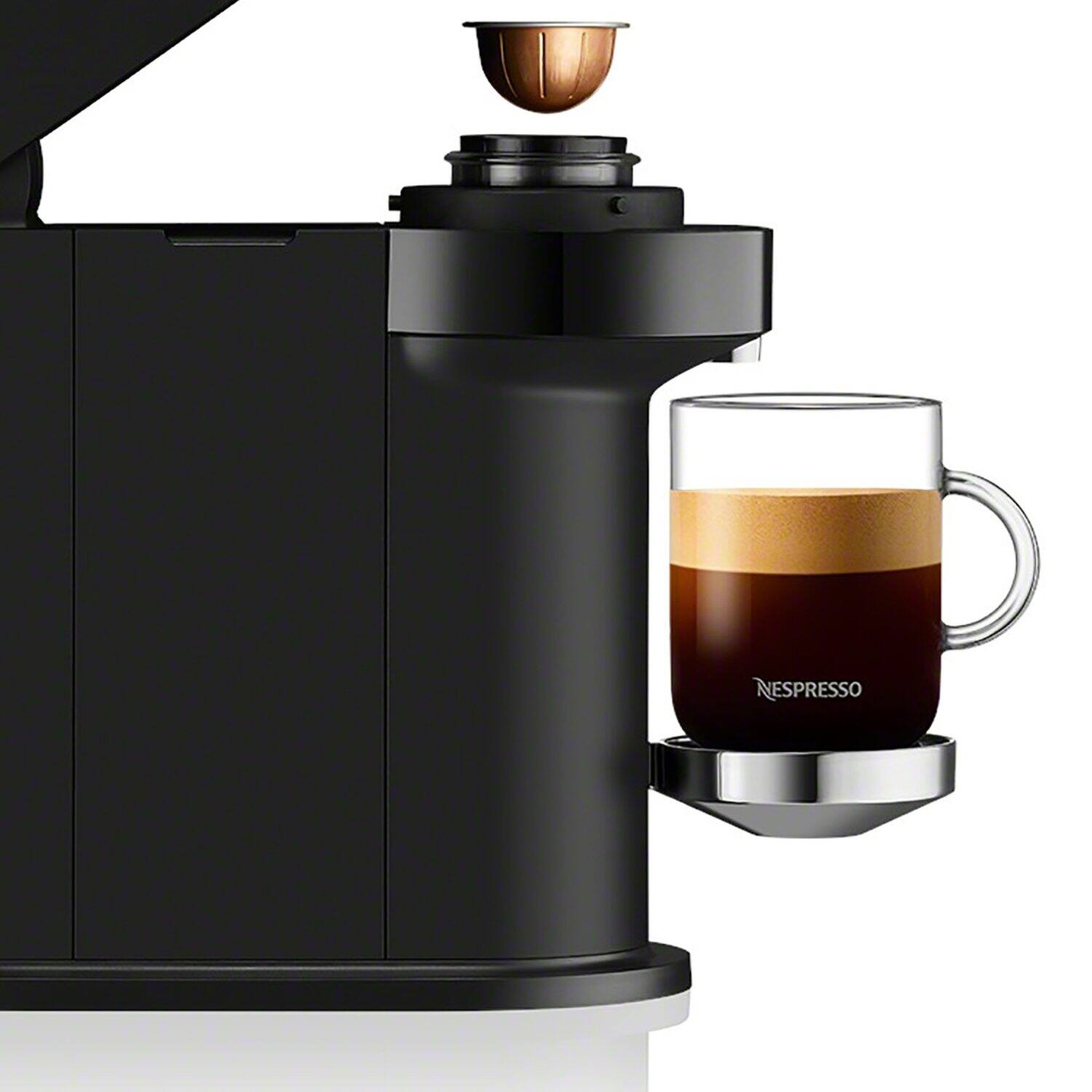 Alt View 7. Nespresso - Vertuo Next Premium Coffee and Espresso Maker in Chrome plus Aeroccino3 Milk Frother in Black - Chrome.