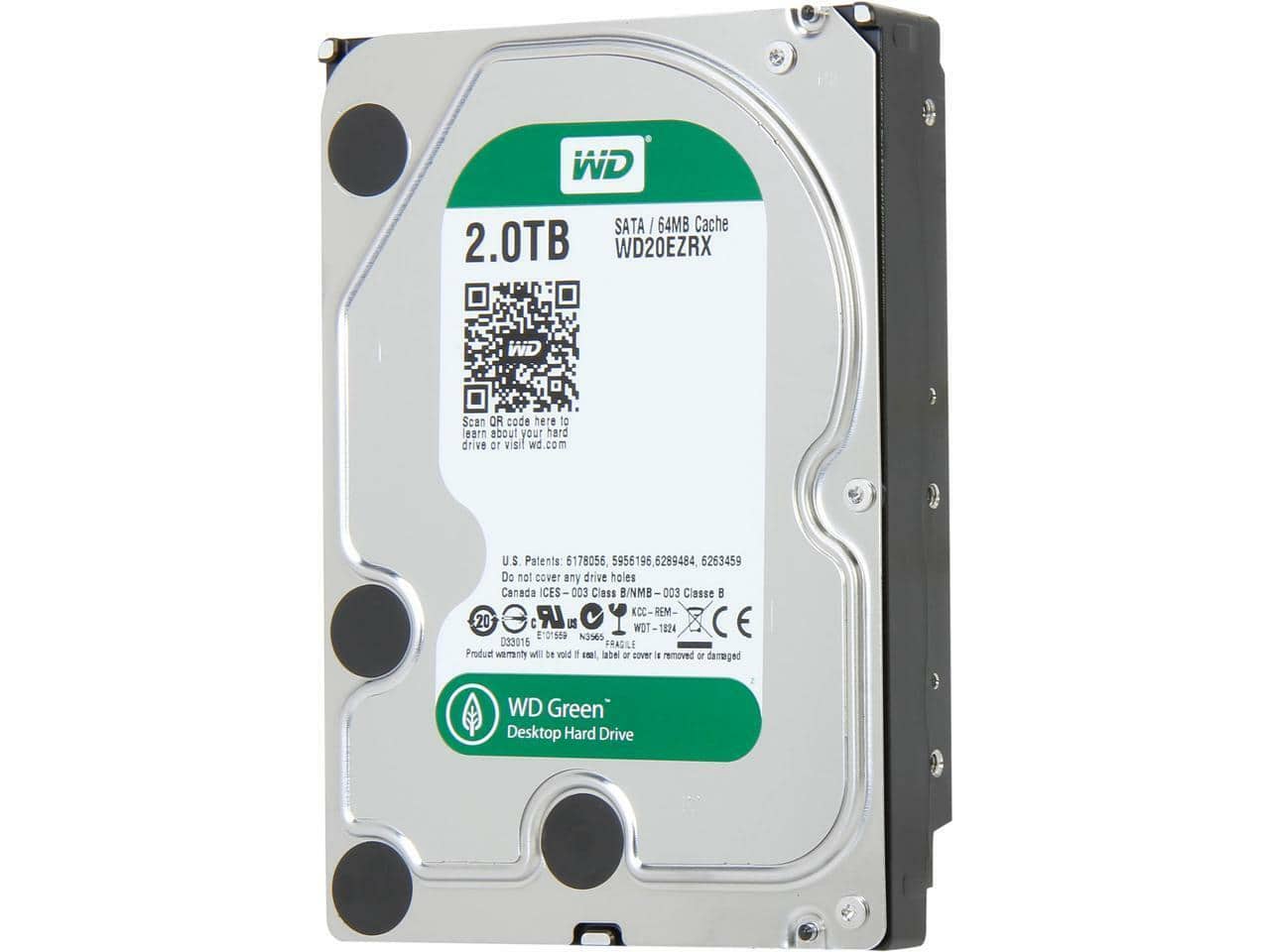 Western Digital - Green 2TB Internal 3.5" (WD20EZRX) Hdd