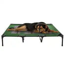 PetMaker - Elevated Dog Bed 48x35.5-Inch Pet Bed with Non-Slip Feet Indoor/Outdoor Dog Mattress or Puppy Cot for Pets up to 110lbs - Green