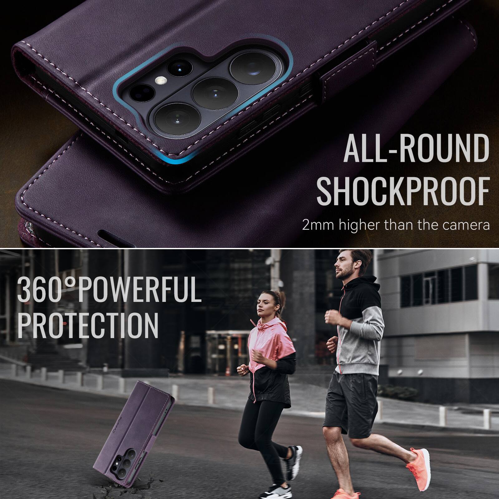 ALL-ROUND SHOCKPROOF  
2mm higher than the camera  

360° POWERFUL PROTECTION