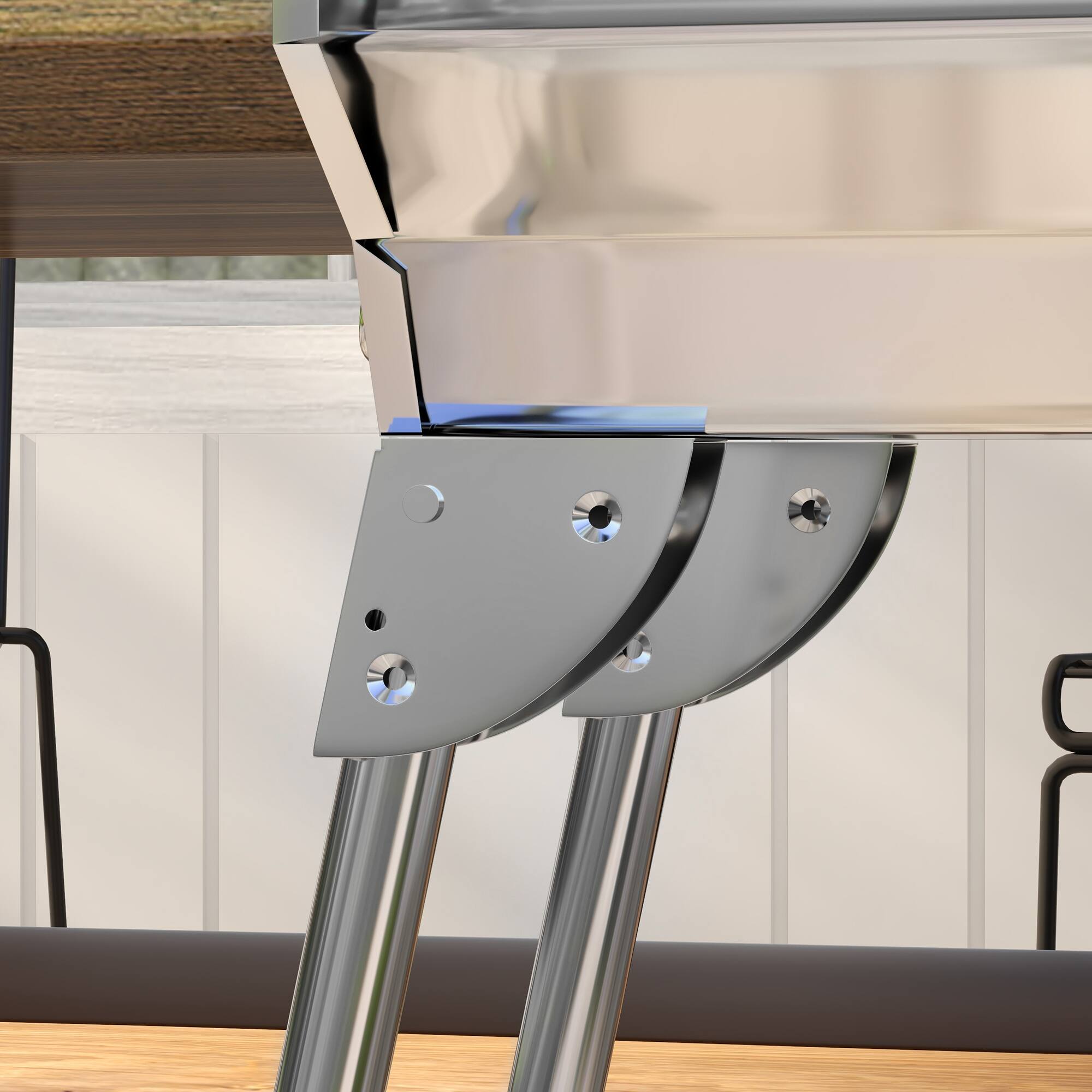 Alt View 8. Outsunny - Portable Charcoal Grill, Stainless Steel Folding Outdoor BBQ Grill for Backyard Cooking, Camping, Picnic, Party - Silver.