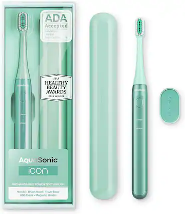 ADA Accepted
American Dental Association
AquaSonic
clean white
SELF HEALTHY BEAUTY AWARDS 2024 WINNER
AquaSonic
icon
RECHARGEABLE POWER TOOTHBRUSH
Handle • Brush Head • Travel Case • USB Cable • Magnetic Holder