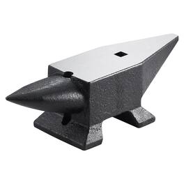 VEVOR - Cast Iron Anvil, 22 Lbs/10kg Single Horn Anvil, with Large Countertop and Stable Base, High Hardness Rugged Round Horn - Black