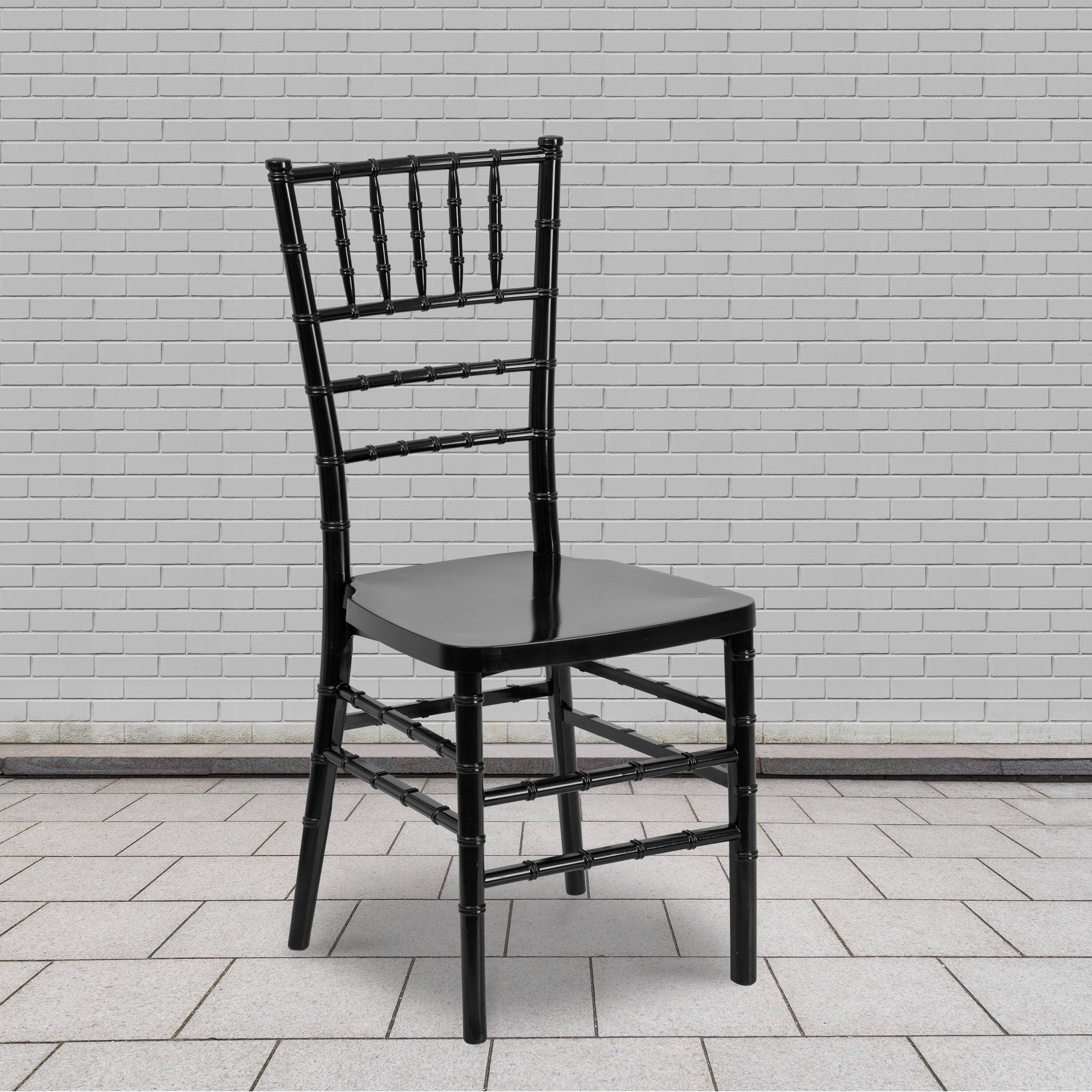 Alt View 2. Emma + Oliver - 2 Pack PREMIUM Resin Stacking Chiavari Chair - Black.