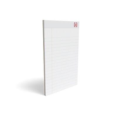 Alt View 3. TRU RED - Notepad, 5" x 8", Wide Ruled, 50 Sheets/Pad, Dozen Pads/Pack  - White.
