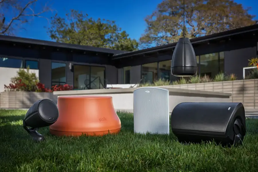 Alt View 14. Polk Audio - Atrium Series 4-1/2" Outdoor Loudspeakers (Pair) - Black.