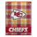 Front. Pegasus - Kansas City Chiefs 66" x 95" Oversized Plaid FAN-mily Ultra Cozy Blanket - Multicolor.