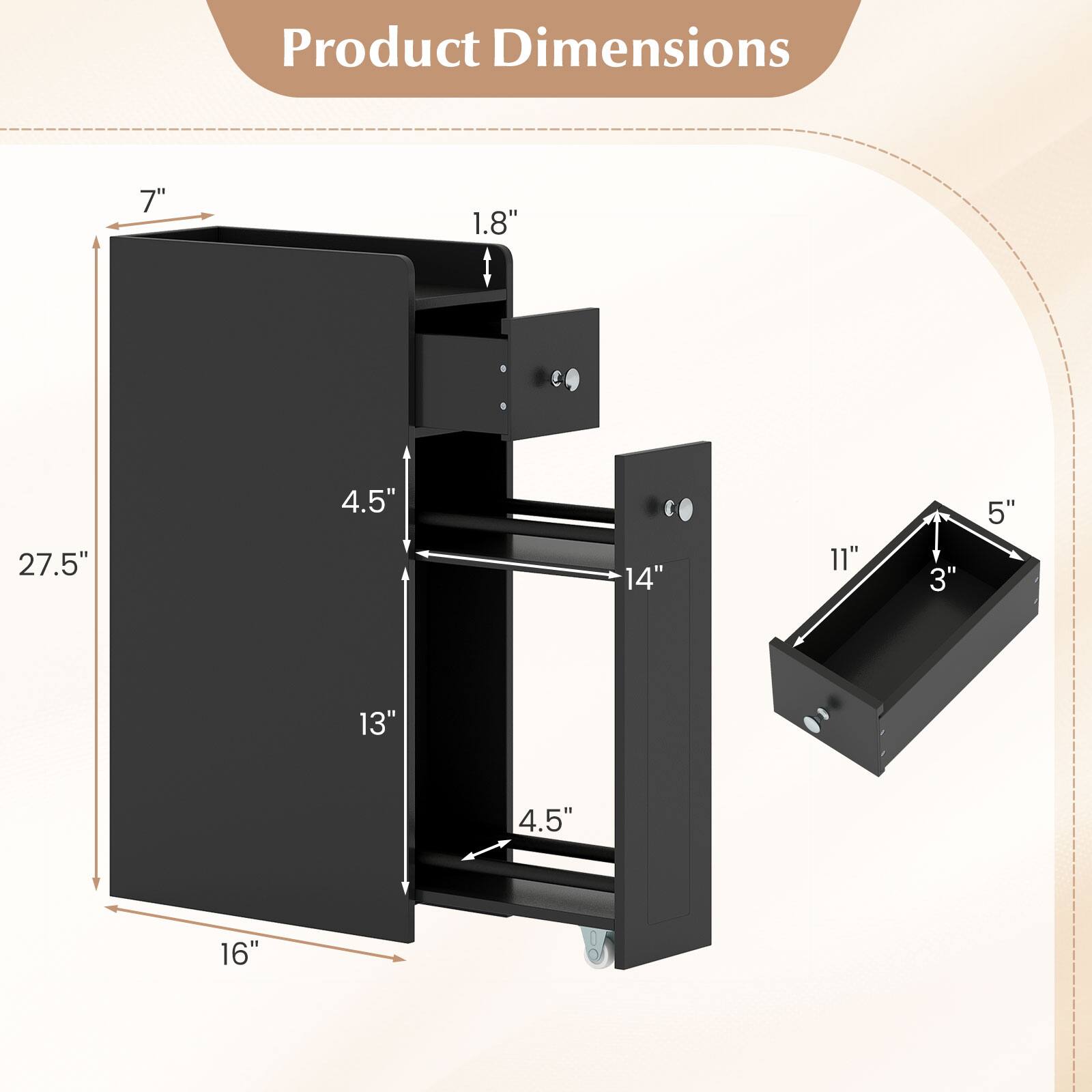 Product Dimensions: 7" x 1.8" x 27.5" x 4.5" x 14" x 11" x 3" x 5" x 13" x 4.5" x 16"