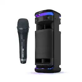 Sony - ULT TOWER 10 Party Speaker - SRSULT1000 Wired Unidirectional Dynamic Microphone Bundle - Black