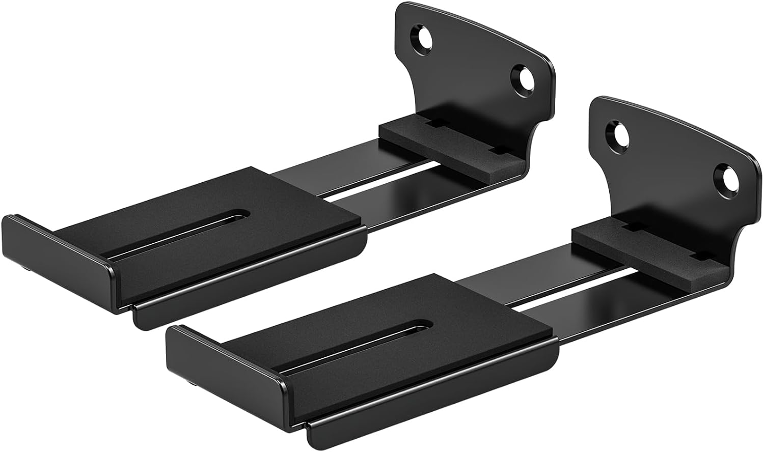 Front. Schertz - Heavy-Duty Soundbar Mount, Adjustable Depth, Holds up to 44 lbs - Black.