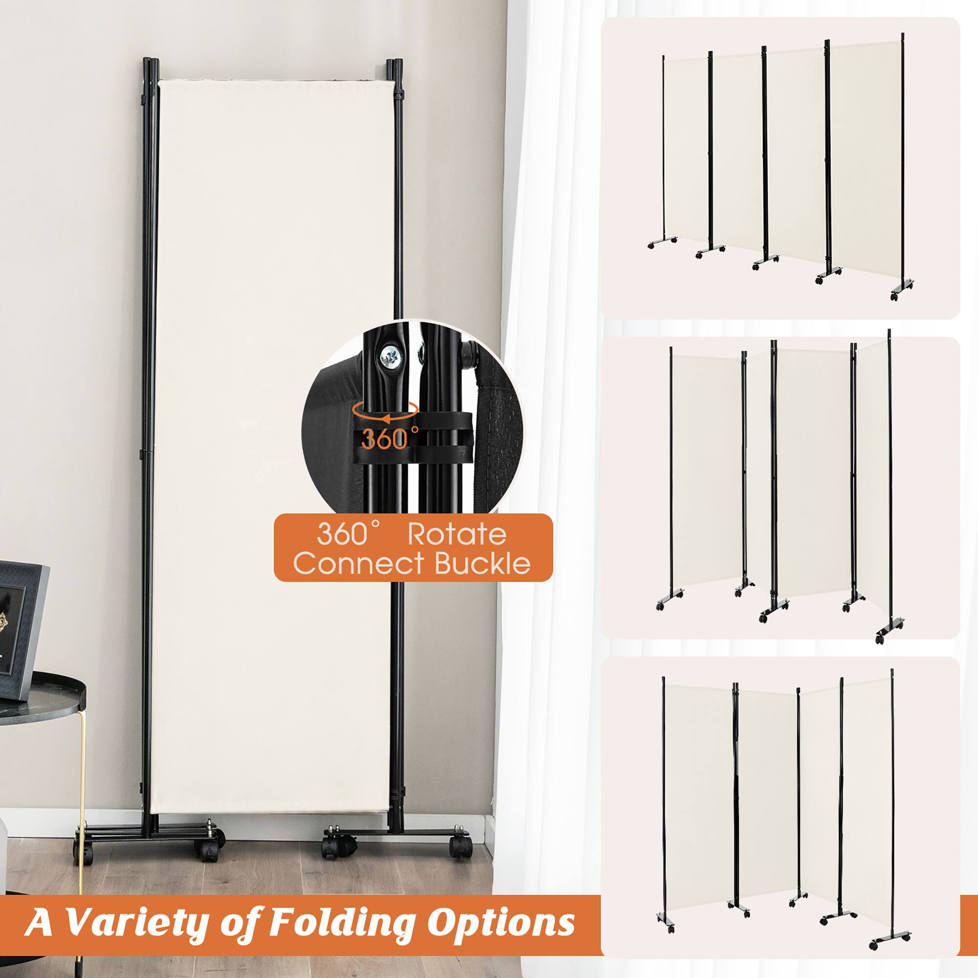 360° Rotate Connect Buckle  
A Variety of Folding Options