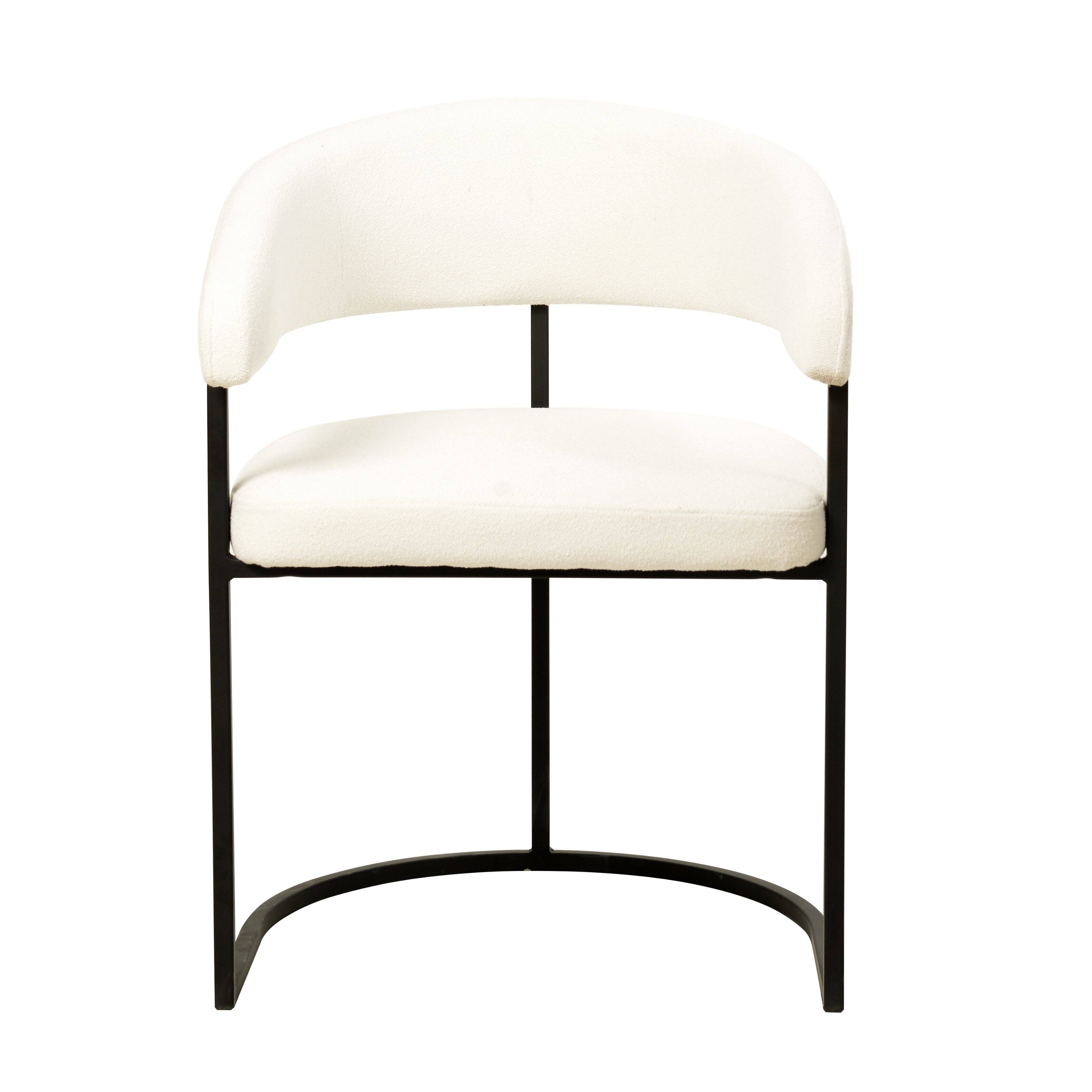 Alt View 2. LeisureMod - Aero 4-PCS Contemporary Dining Chair, Padded Cantilever Accent Armchair with Iron Frame - White.