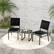 Alt View 3. Gymax - Gymax 4PCS Outdoor Dining Chairs w/ Breathable Seat Backrest Heavy-Duty Aluminum Frame - Black.