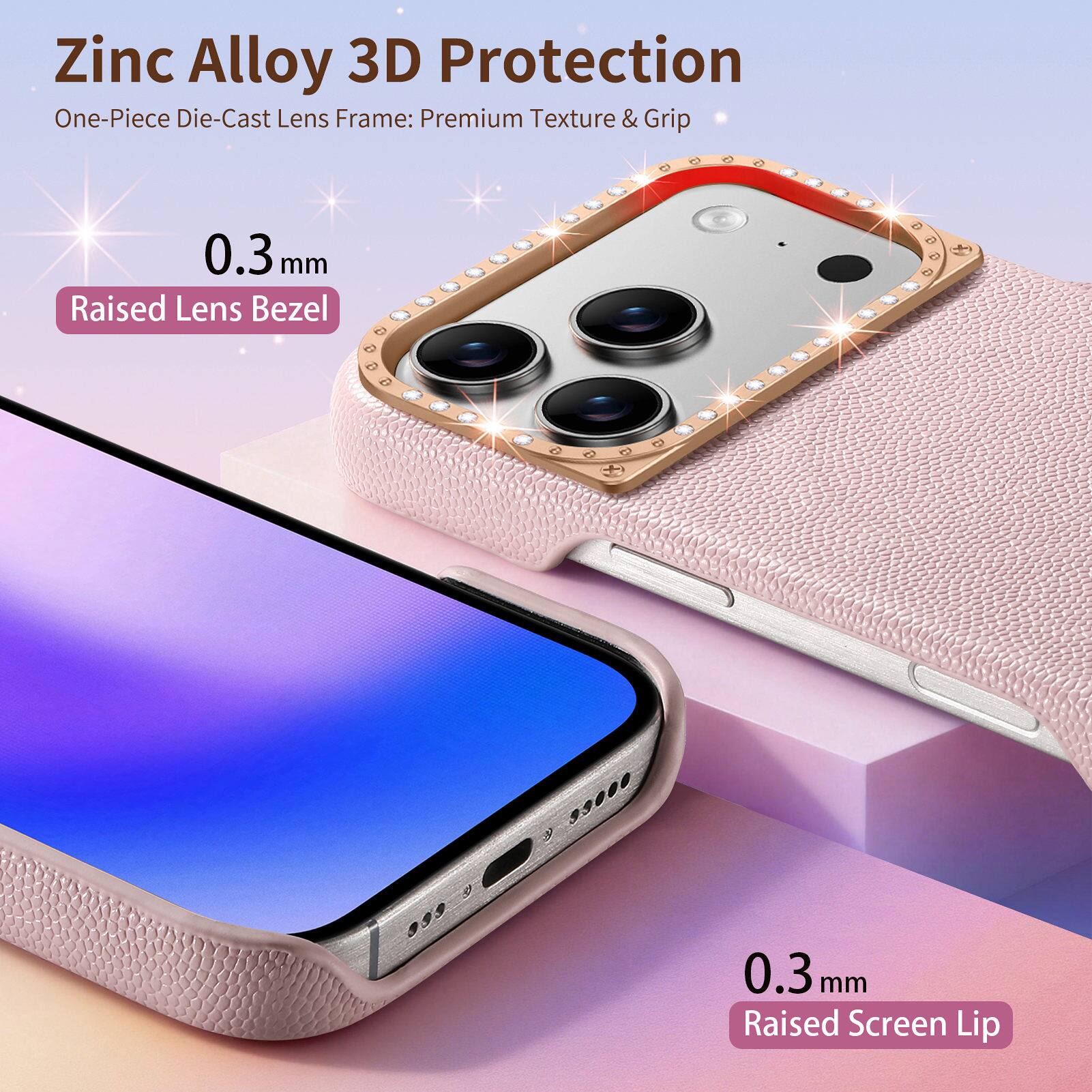 Dteck Luxury PU Leather Texture Magnetic Case for Apple iPhone 17 Pro ...