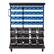 Alt View 5. VEVOR - 7-Tier Double-Sided Rolling Bin Storage Rack, 94 Plastic Bins, Dual-Sided Parts Organizer with Wheels - Black.