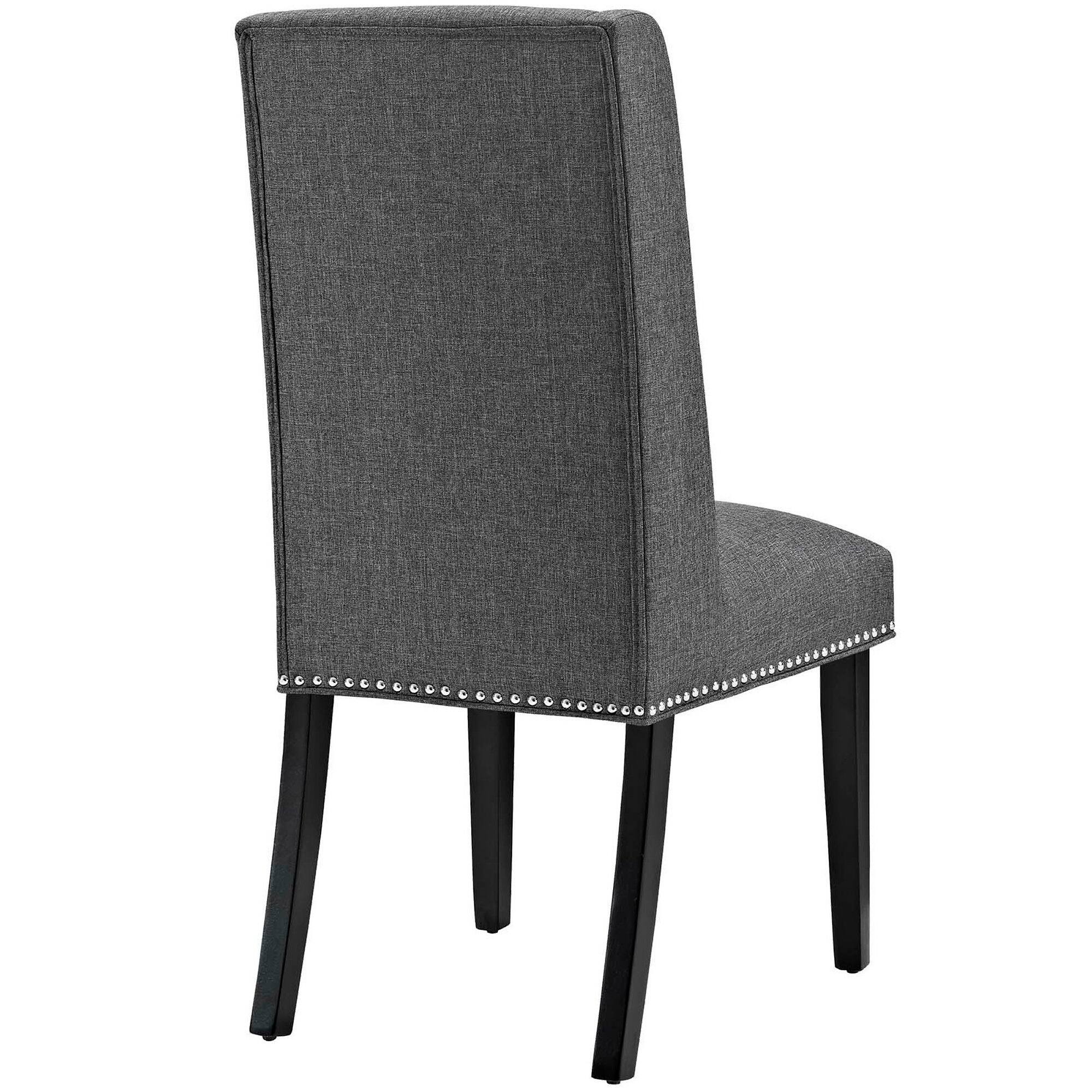 Back. Modway - Baron Fabric Dining Chair Set of 4 by Modway - Gray.