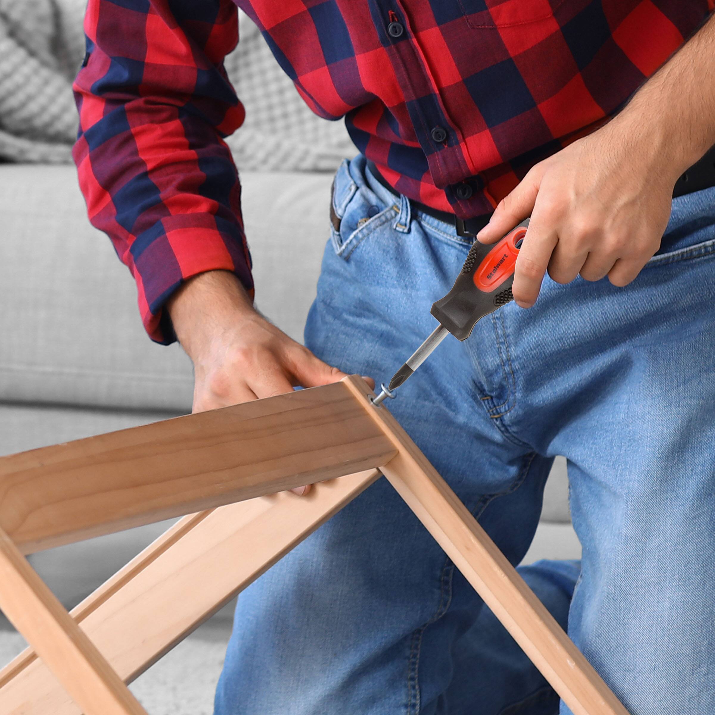 Alt View 8. Stalwart - 39PC Magnetic Screwdriver Set with Bits, Power Nut Driver, Wall Stand, Phillips, Torx and Flathead Screwdrivers - Black.