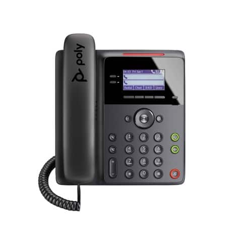 Polycom - Edge B30 2200-49825-025 IP Phone - Berry - Corded - Desktop, Wall Mountable - 4x Total Line - VoIP - 2x Network (RJ-45) - Black
