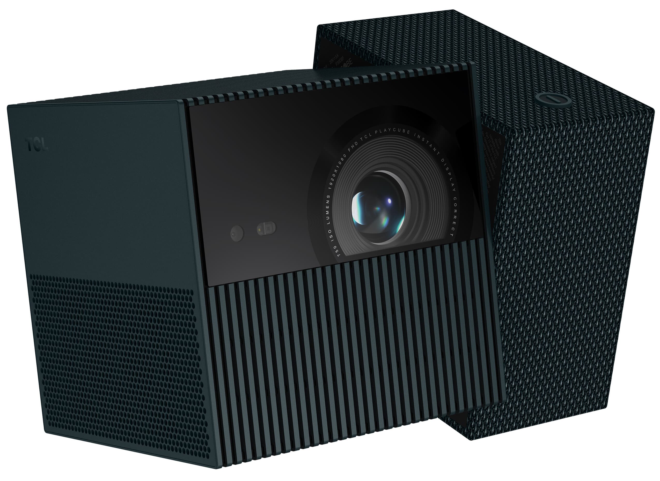 TCL - PlayCube 1080P Full HD HDR DLP Portable Smart Projector with Google TV - Forest Green - Front_Zoom